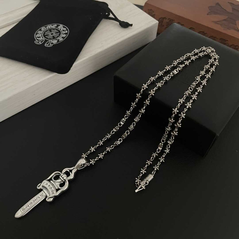 Ch*0me heart sword pendant necklace