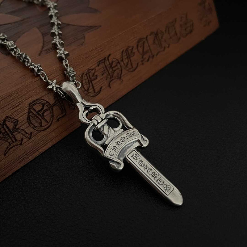 Ch*0me heart sword pendant necklace