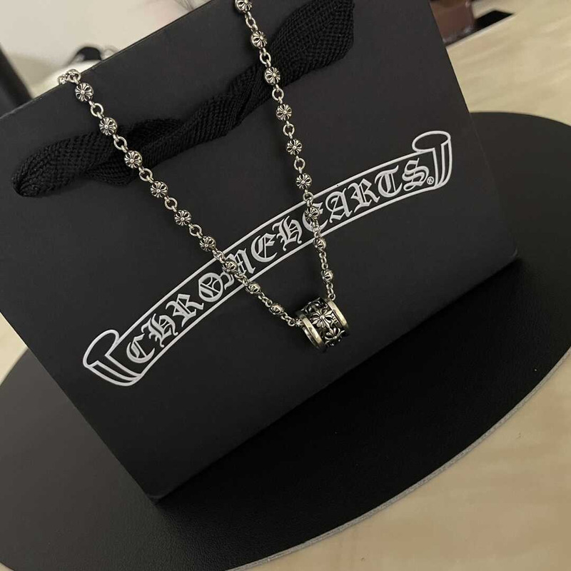 Ch*0me heart cross flower hollow ring pendant necklace cro heart style