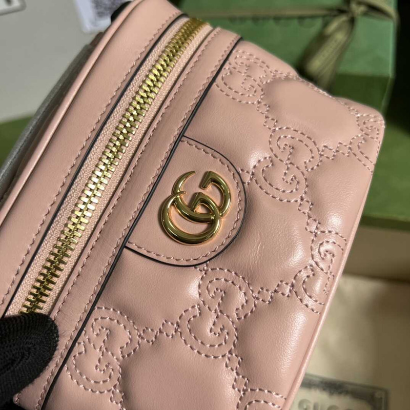 G*u*i gg matelasse mini tote light pink