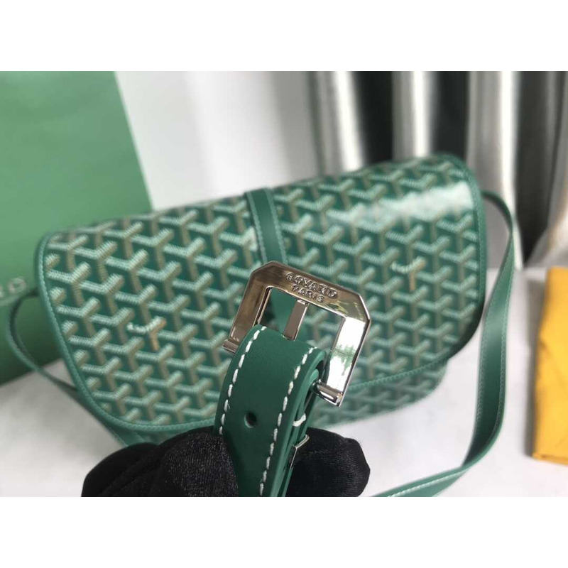 Go*ard belvédère medium canvas & leather green