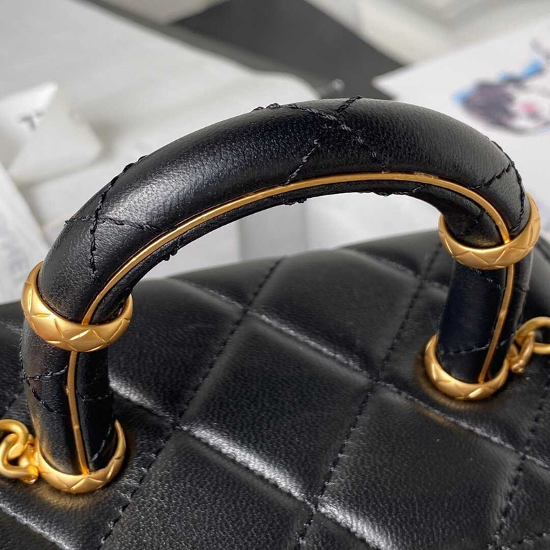 Ch*el cosmetic bag black