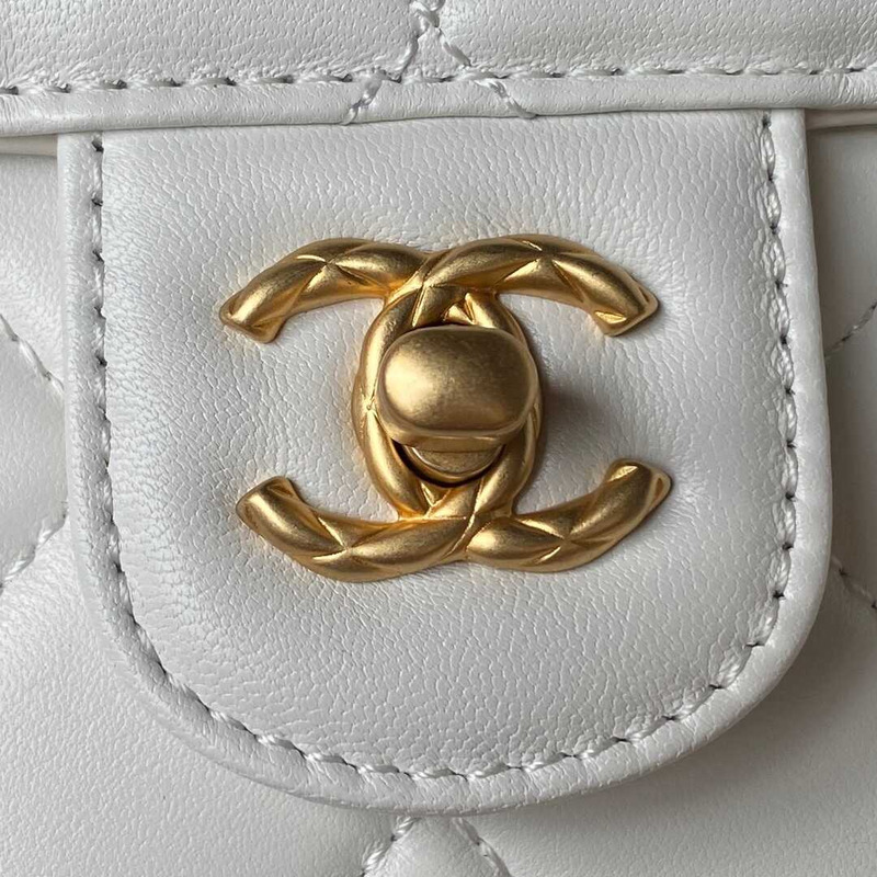 Ch*el cosmetic bag white