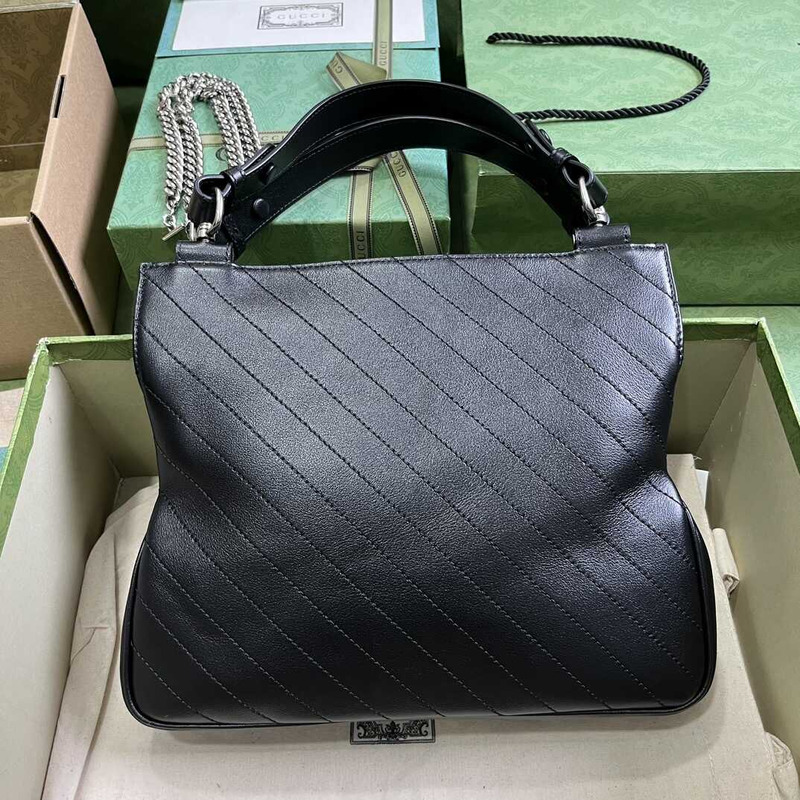 G*u*i blondie small leather tote black