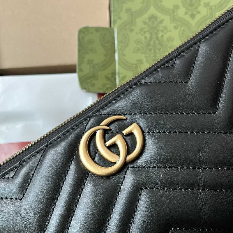 G*u*i gg marmont s leather shoulder bag black
