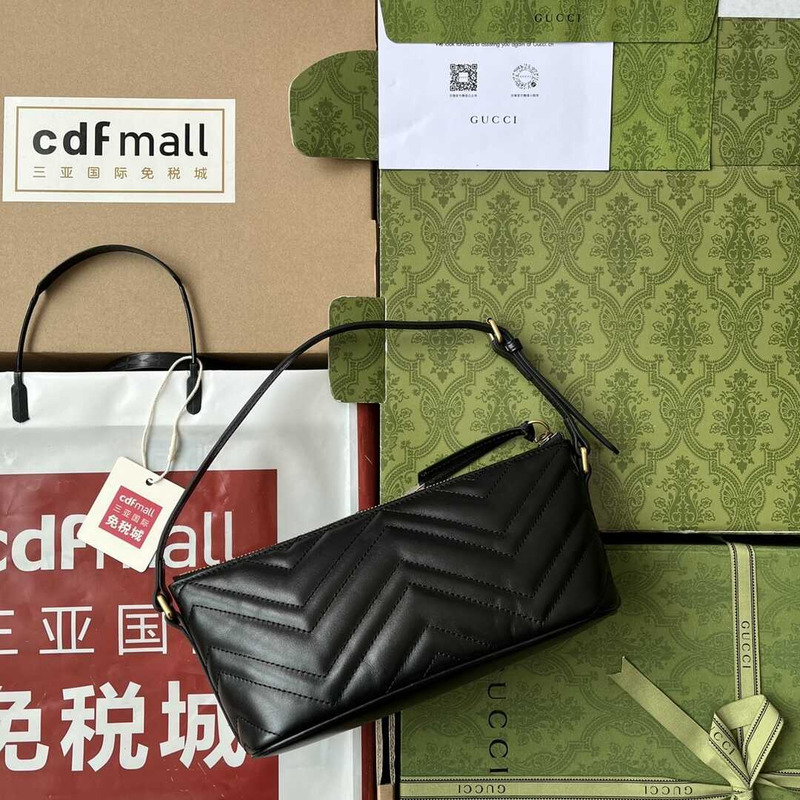 G*u*i gg marmont s leather shoulder bag black