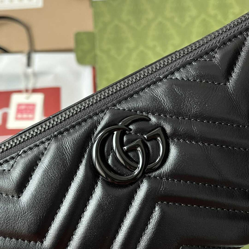 G*u*i gg marmont s leather shoulder bag black