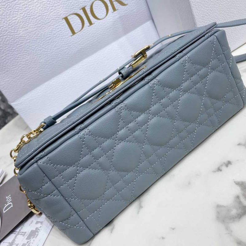 d*or medium d*or caro bag gray stone S*pple cannage calfskin
