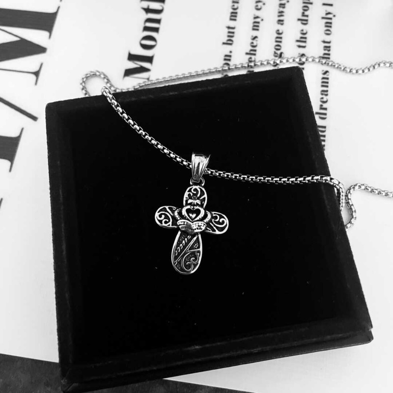 Ch*0me heart love cross necklace