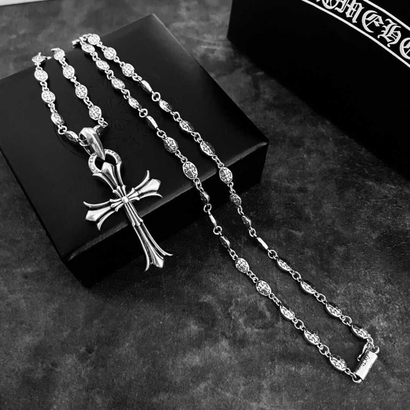Ch*0me heart cross necklace
