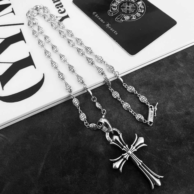 Ch*0me heart cross necklace