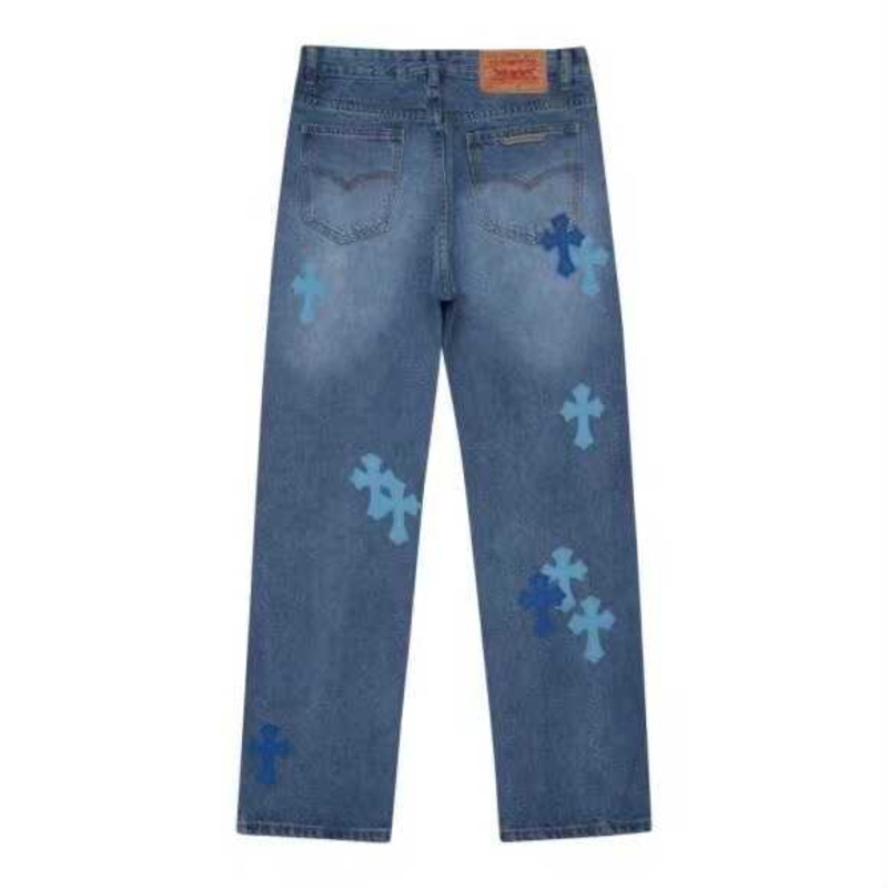 Ch*0me heart cross jeans blue