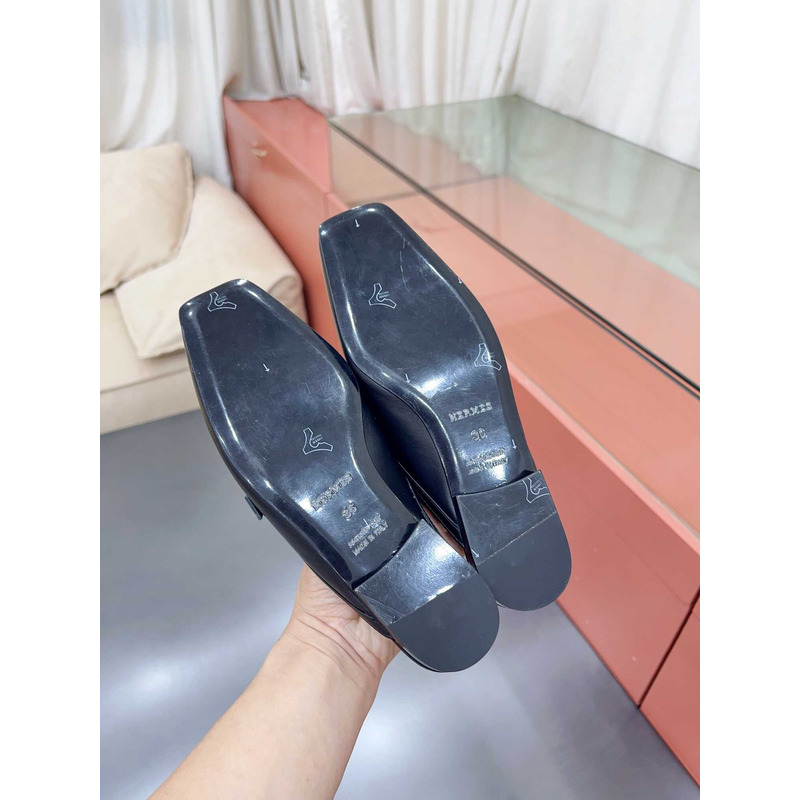 H**mes groupie mules black