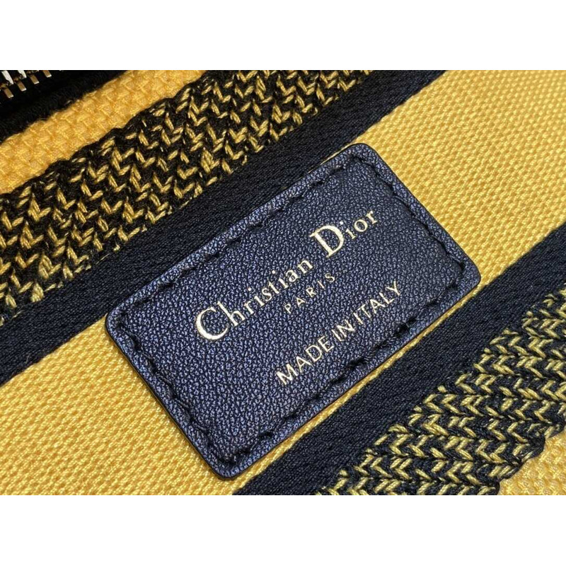 D*or medium lady d-lite bag embroidery yellow multicolor