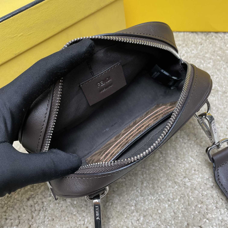 F**di messenger bag men brown and yellow