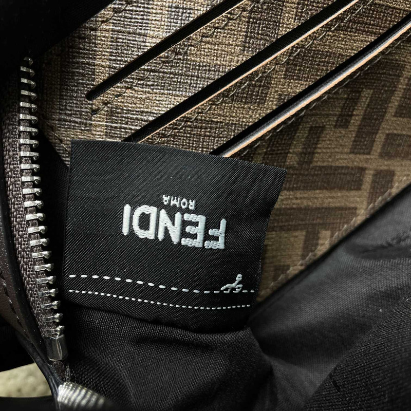 F**di messenger bag men brown and yellow