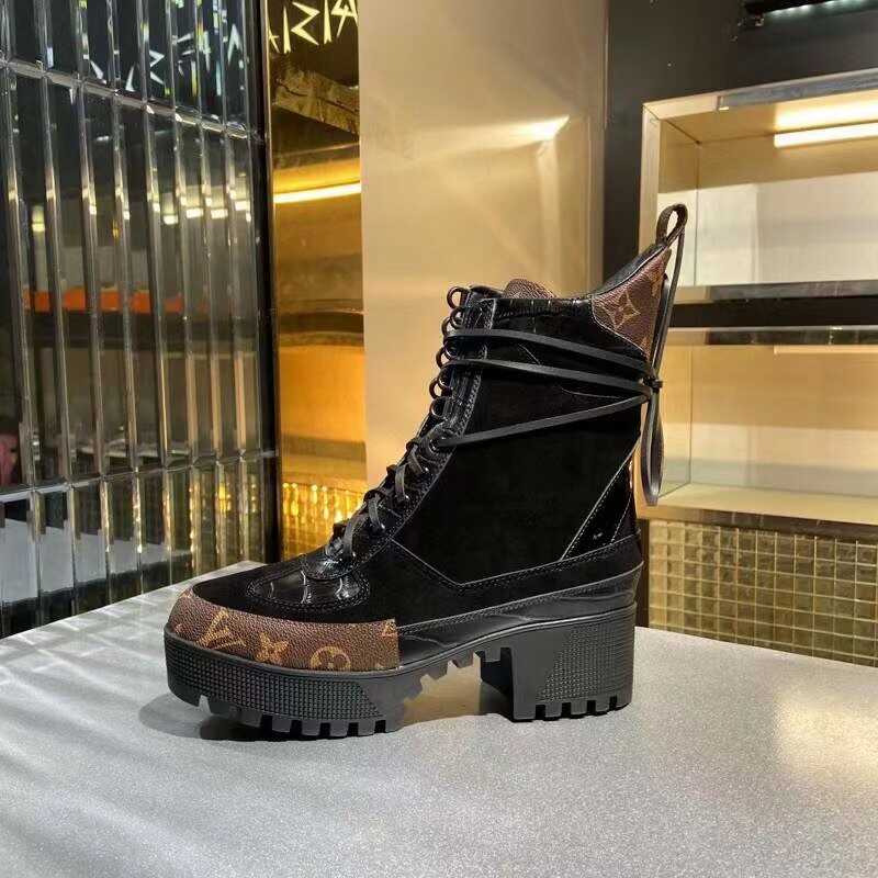 l**is V*t*n laureate platform desert boots black and brown
