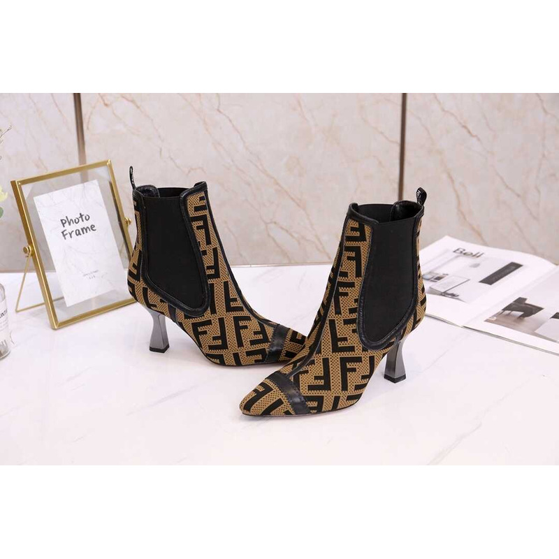 F**di ff ankle boots brown
