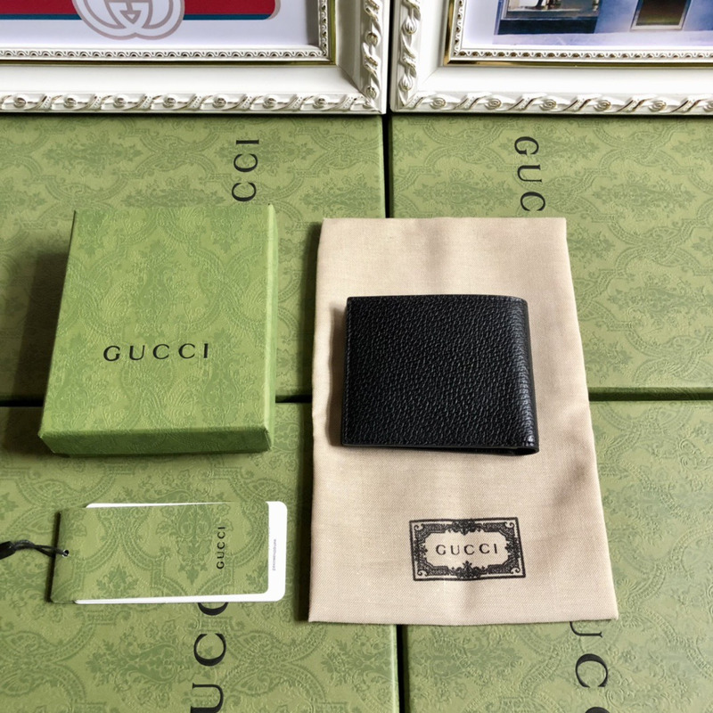 G*u*i leather wallet in black for men