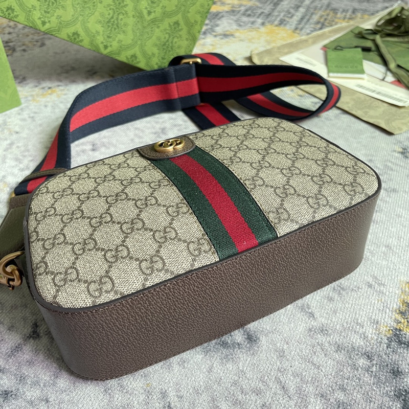 G*u*i kleine ophidia gg schultertasche bag beige- und ebenholzfarbener