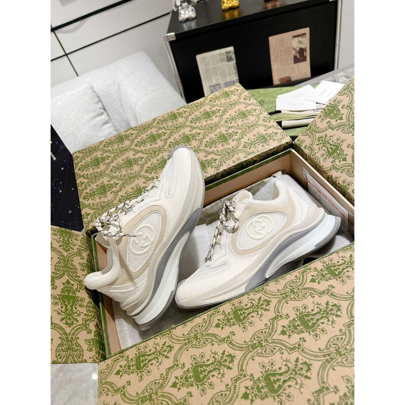 G*u*i run herrensneakers weißes