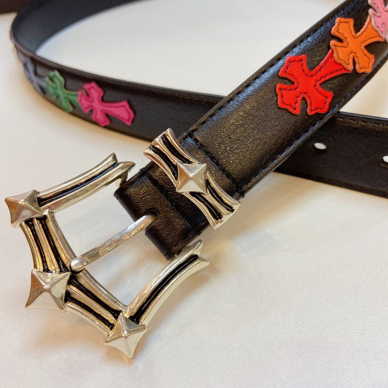 Ch*0me heart platinum thousand-eyed belt multicolor