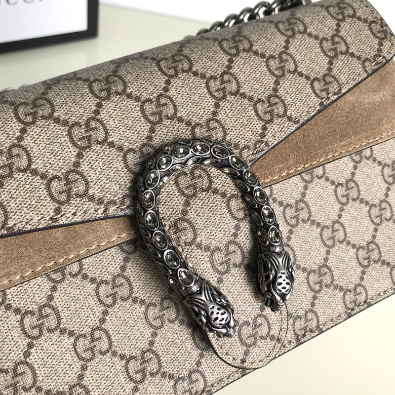 g*u*i dionysus shoulder bag small gg S*p*e canvas beige/ebony