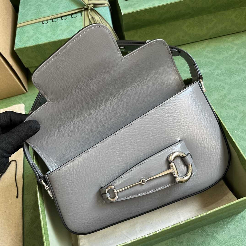 G*u*i horsebit 1955 small shoulder bag grey
