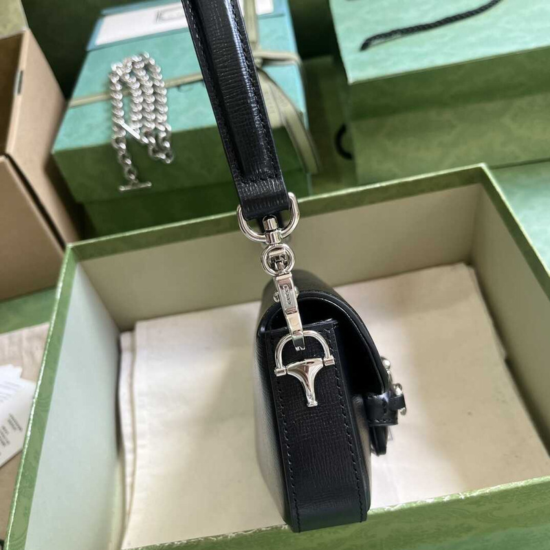 G*u*i horsebit 1955 mini shoulder bag black