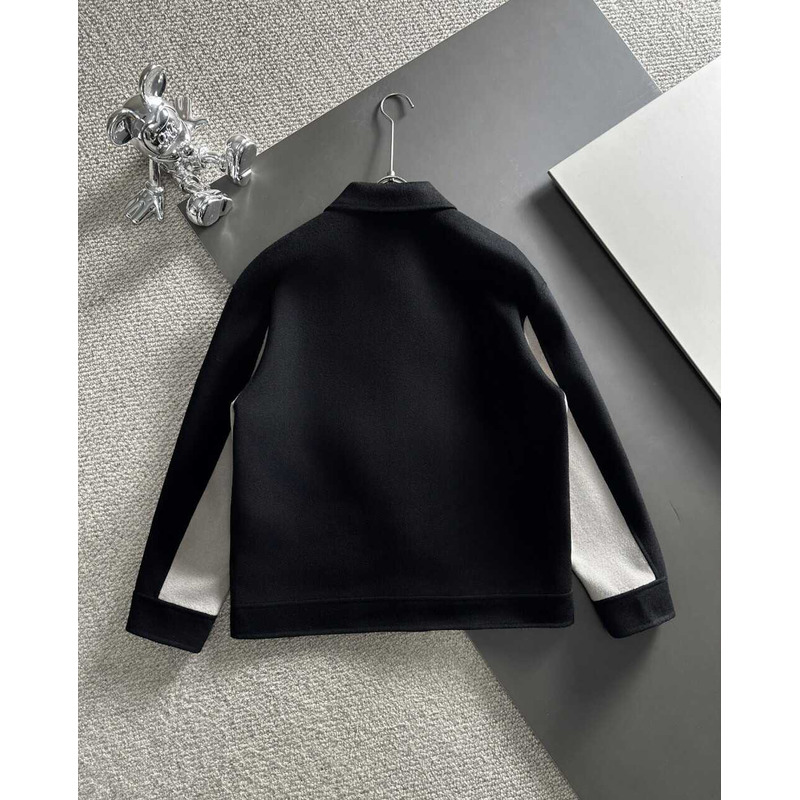 Pra*a button-up jacket black and white