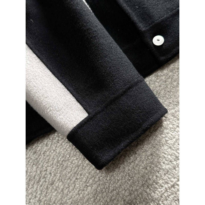 Pra*a button-up jacket black and white
