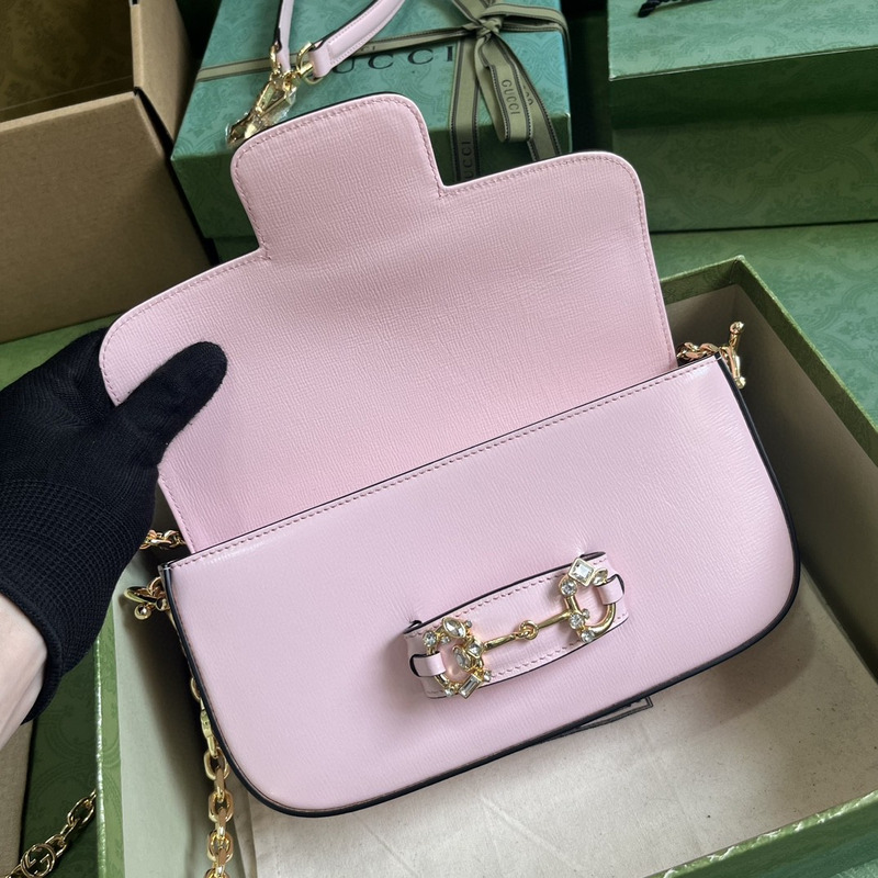 G*u*i horsebit 1955 embellished leather shoulder bag