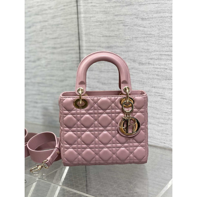 D*or small lady D*or my abcD*or handbag vintage pink sheepskin vine