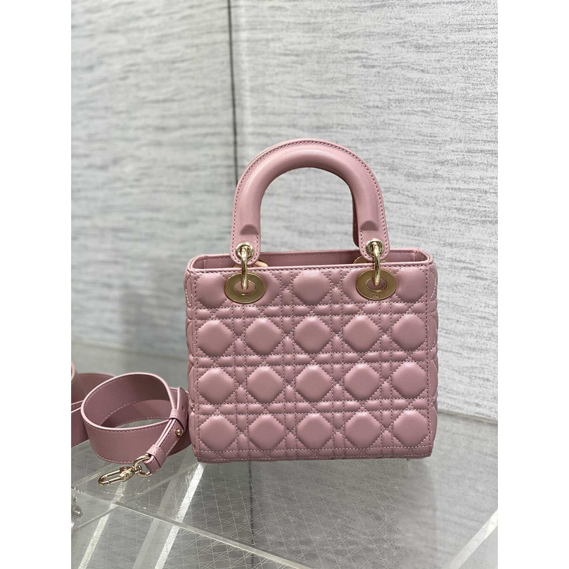D*or small lady D*or my abcD*or handbag vintage pink sheepskin vine