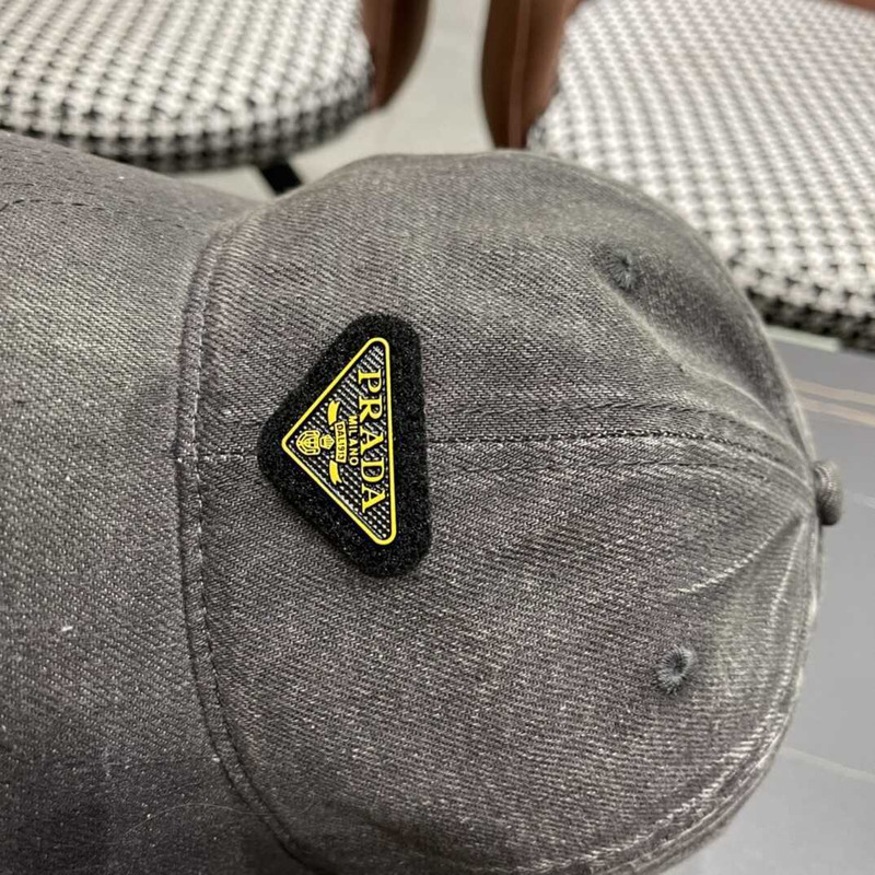 Pra*a denim baseball cap black