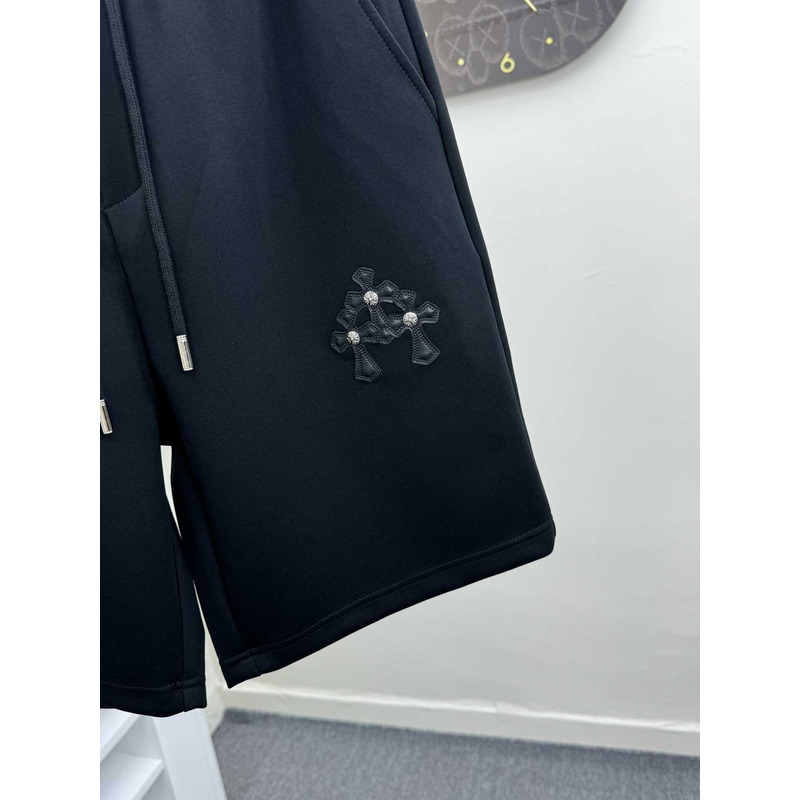 Ch*0me heart logo-print shorts in black