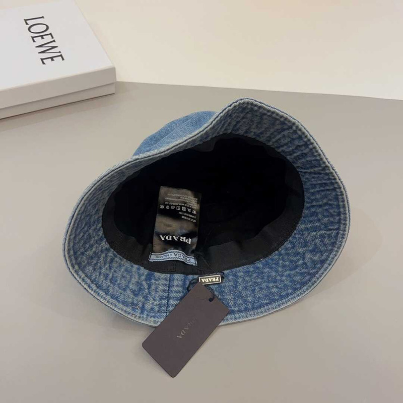 Pra*a denim bucket hat light blue