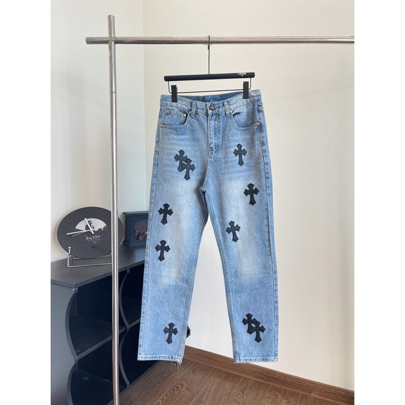 Ch*0me heart logo jeans blue