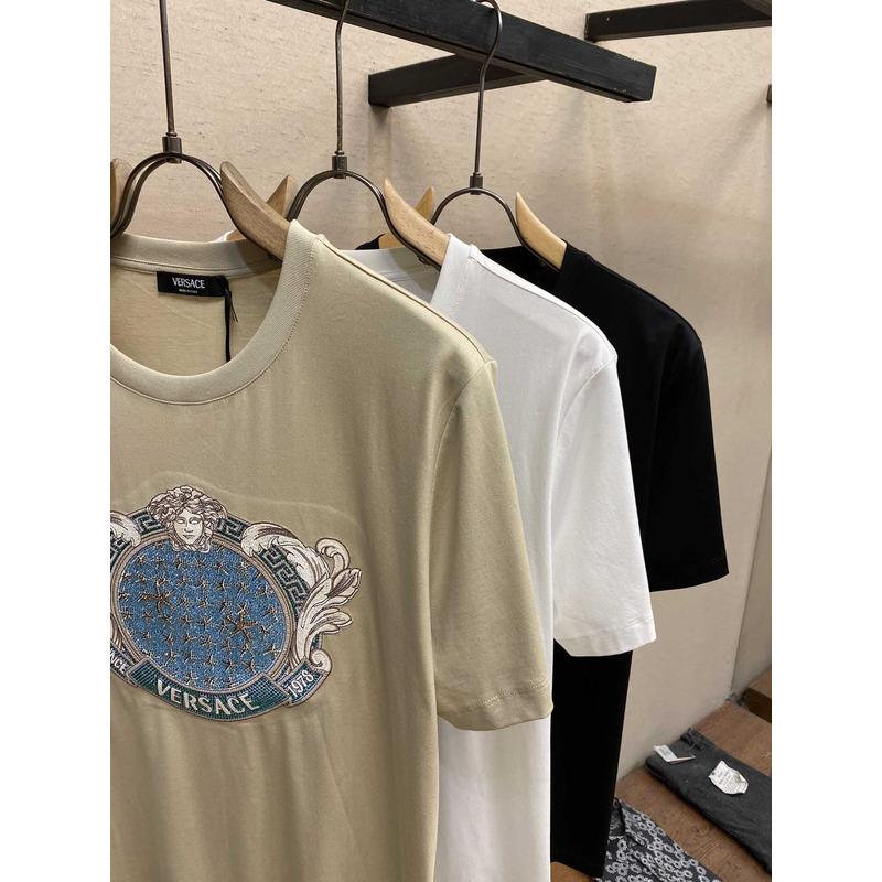 Versace Crystal Starfish Blason T-shirt White