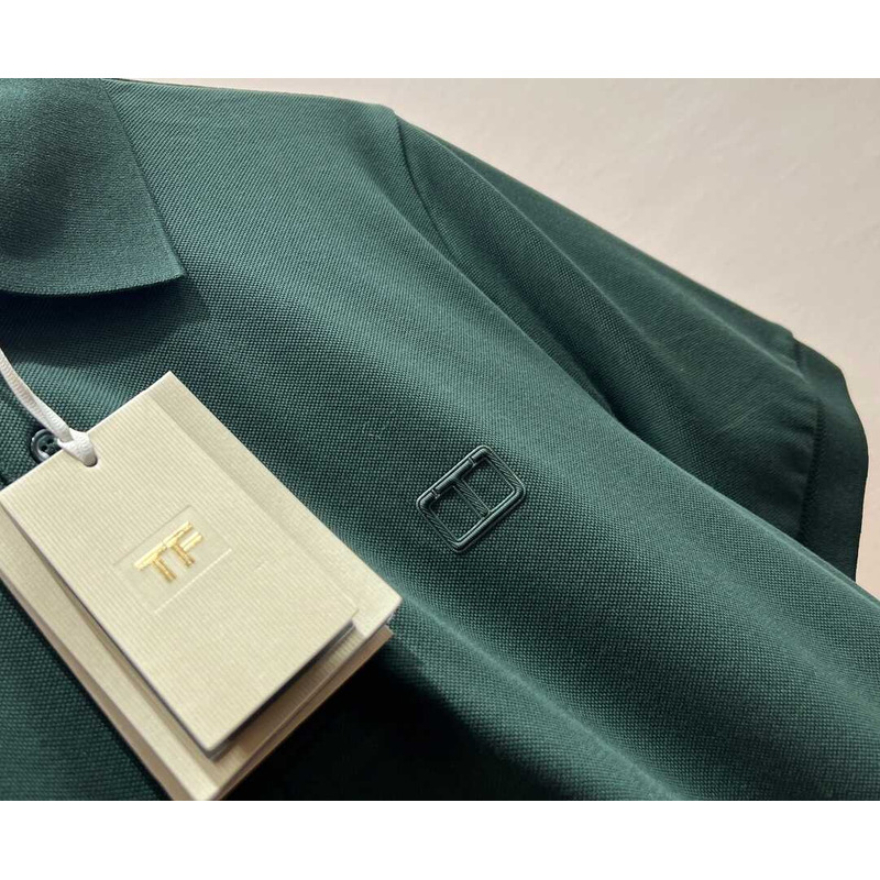 Tom Ford Cotton Polo Shirt Green