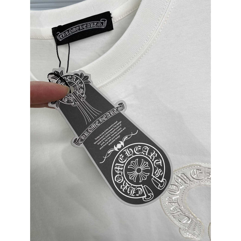 Ch*0me heart embroidered t-shirt white