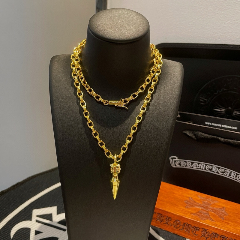 Ch*0me heart necklace gold