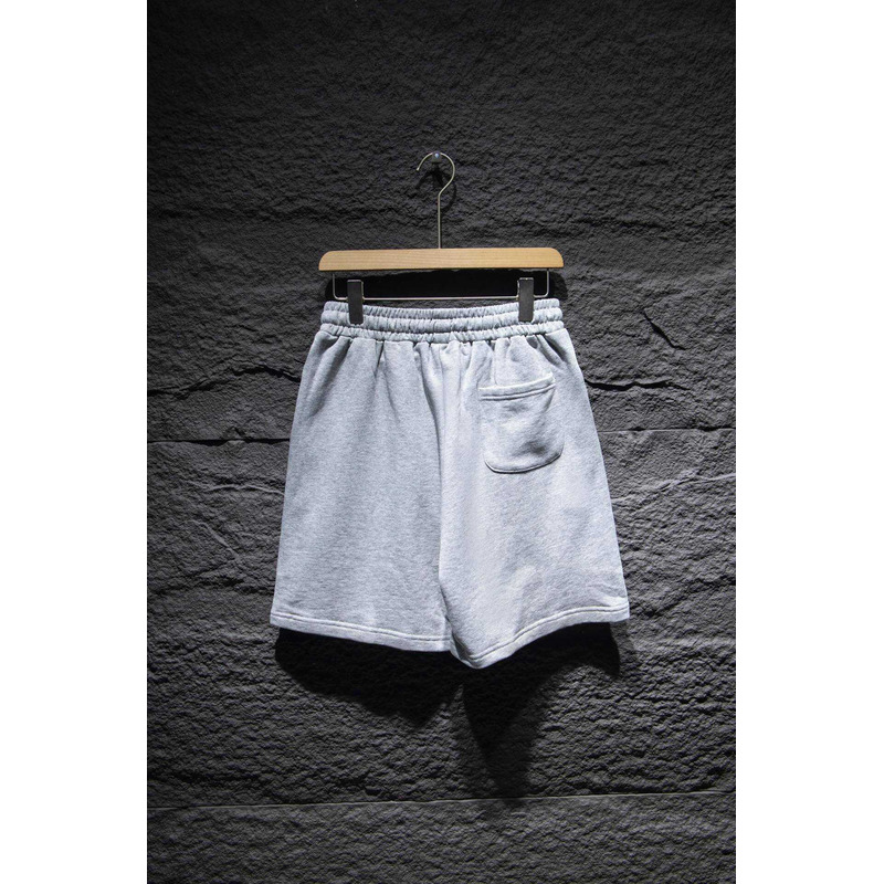 Ch*0me heart embroidered cotton shorts grey