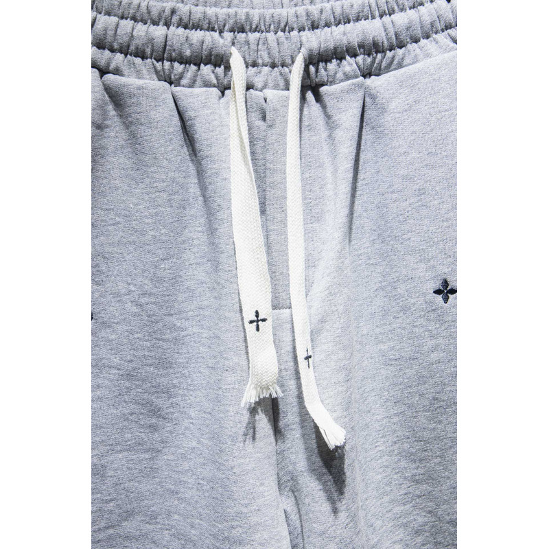 Ch*0me heart embroidered cotton shorts grey