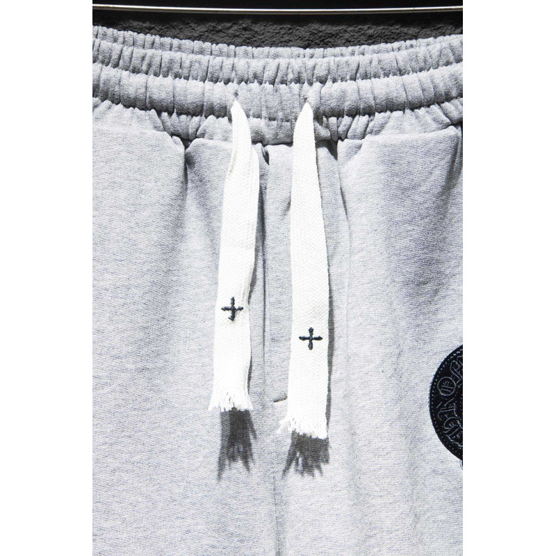 Ch*0me heart embroidered cotton shorts grey