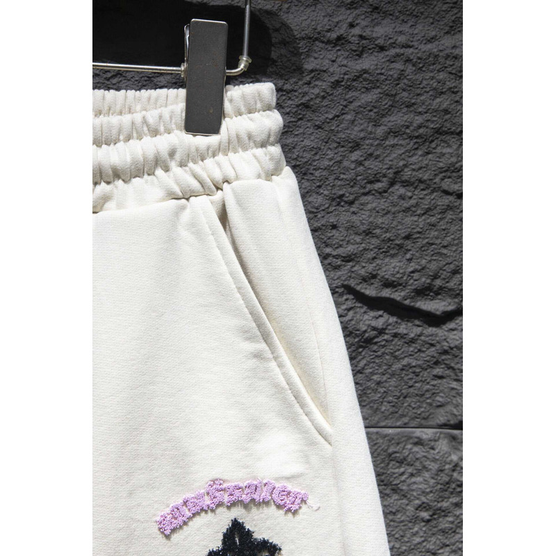 Ch*0me heart  embroidered cotton shorts white