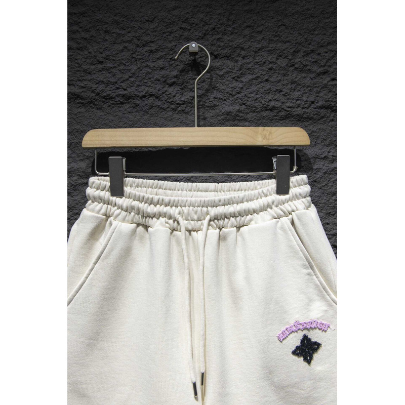 Ch*0me heart  embroidered cotton shorts white