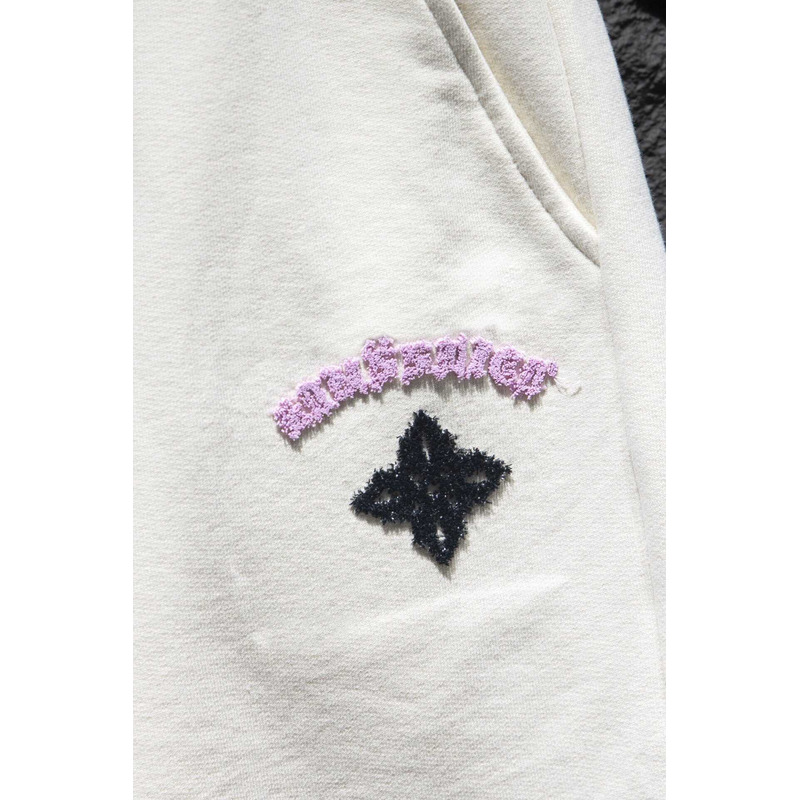 Ch*0me heart  embroidered cotton shorts white