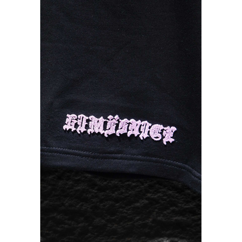 Ch*0me heart  embroidered cotton shorts black