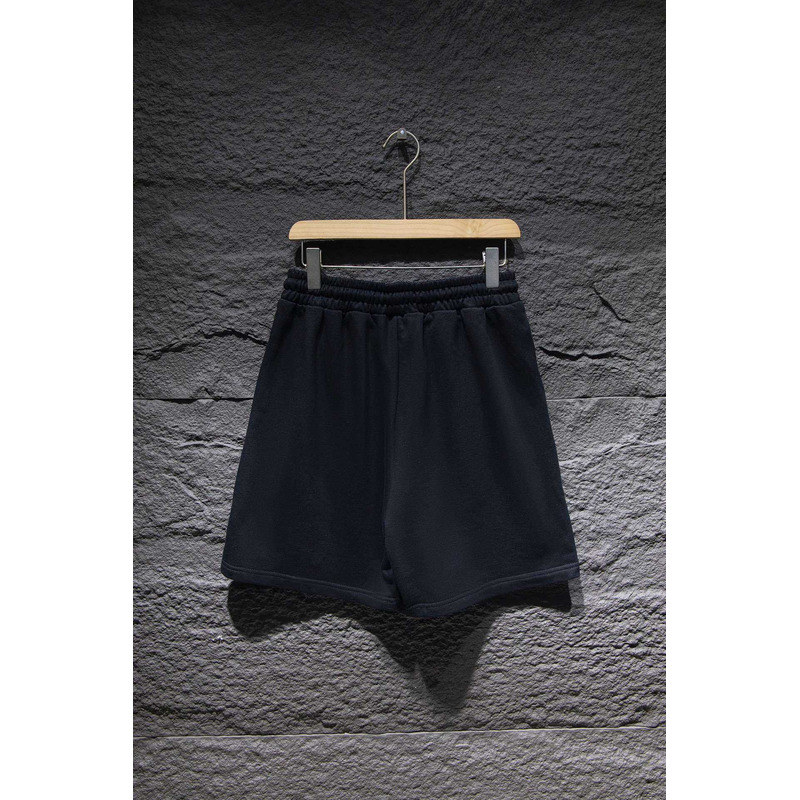 Ch*0me heart  embroidered cotton shorts black